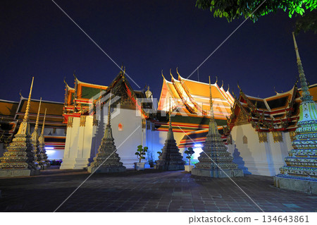 Wat Pho illuminated Wat Pho illuminated 134643861