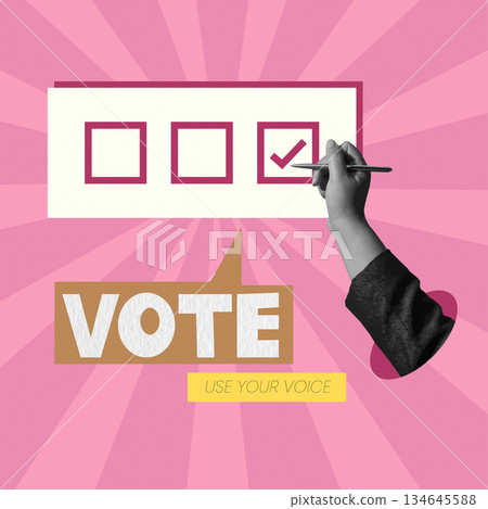 Expressing civic duty through voting representation. Vector illustration Expressing civic duty through voting representation. Vector illustration 134645588