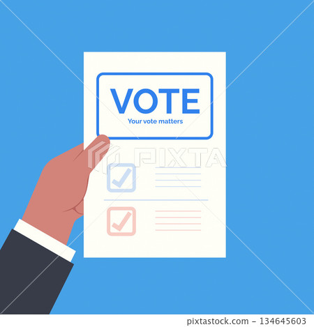 Voting and civic engagement for democratic change. Vector illustration Voting and civic engagement for democratic change. Vector illustration 134645603