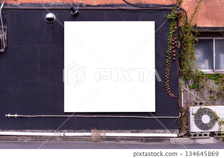 Large blank billboard on a street wall, banners with room to add your own text Large blank billboard on a street wall, banners with room to add your own text 134645869