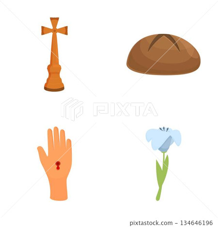 Religious symbols and icons collection 134646196