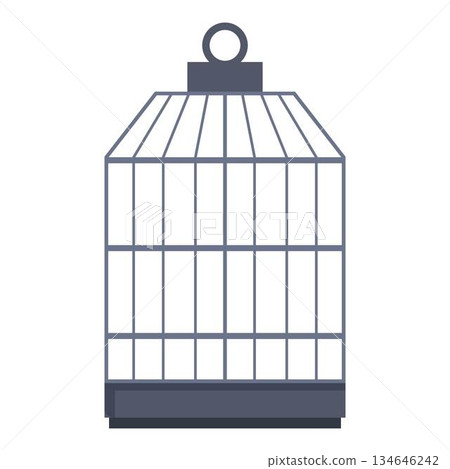 Classic empty birdcage is waiting for its inhabitant 134646242