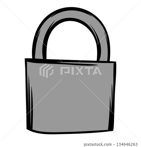 Closed padlock ensuring security and privacy 134646263