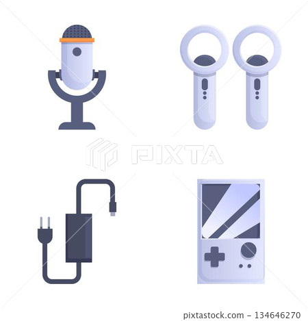 Set of various modern electronics icons Set of various modern electronics icons 134646270