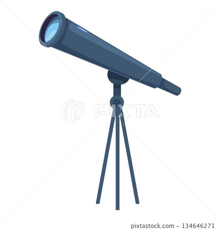 Telescope standing on tripod observing stars in night sky Telescope standing on tripod observing stars in night sky 134646271