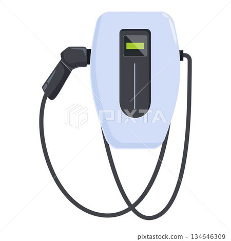 Electric vehicle charging station providing sustainable energy for modern transportation Electric vehicle charging station providing sustainable energy for modern transportation 134646309