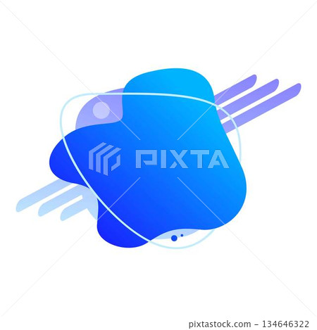 Modern design element featuring an abstract liquid shape 134646322