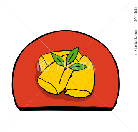 配料圖_鯡魚卵_裝飾葉 134646333