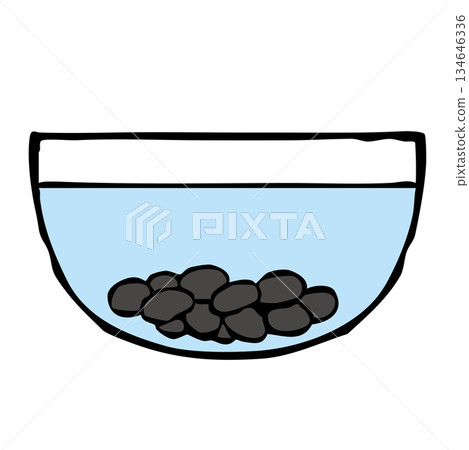 Cooking procedure: soak beans in water. Black beans. 134646336