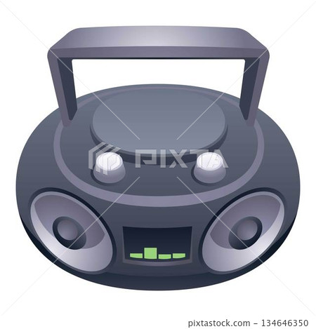 Radio portable boombox icon, cartoon style 134646350
