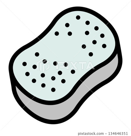 Car wash sponge icon, outline style 134646351