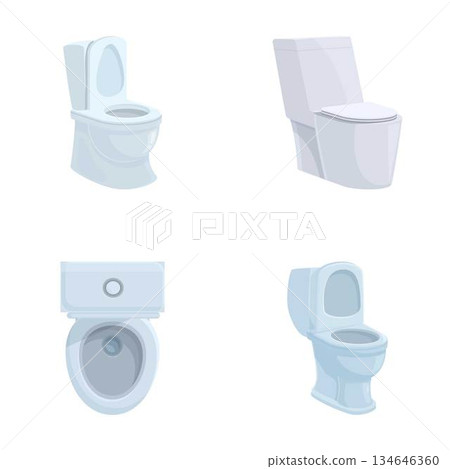 Various toilet designs vector set Various toilet designs vector set 134646360