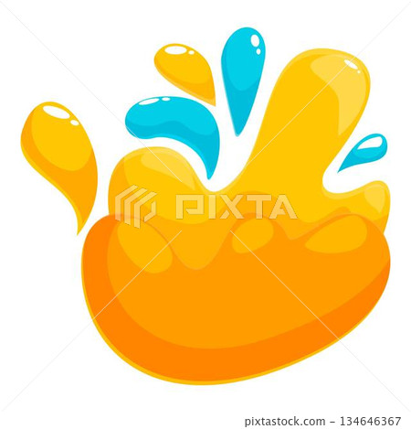 Abstract colorful splashing liquid fluid dynamic flow 134646367