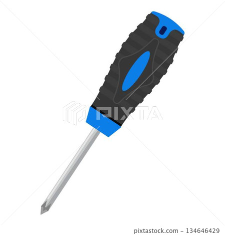 Handle tool screwdriver icon cartoon vector. Trade home work 134646429