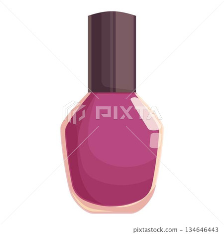 Pink nail polish bottle shining in the light Pink nail polish bottle shining in the light 134646443