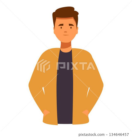 Confident young man standing with hands in pockets Confident young man standing with hands in pockets 134646457