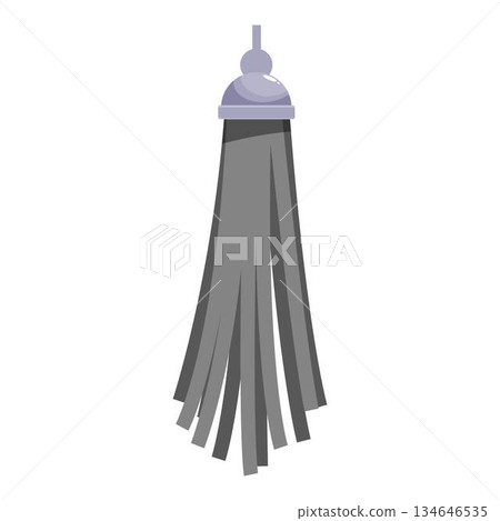 Gray tassel hanging with silver cap, fashion accessory for clothes and decoration 134646535