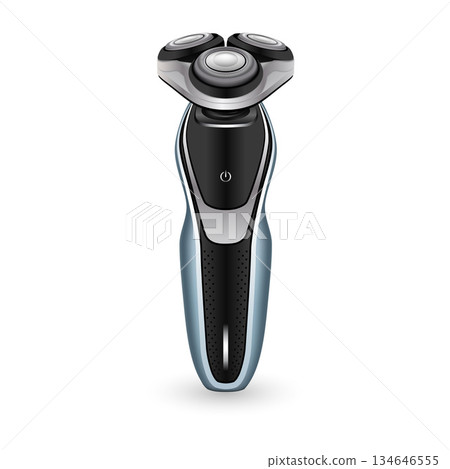 Man electric shaver icon, realistic style 134646555