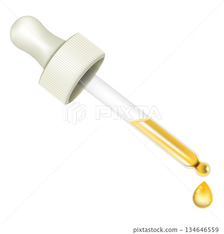 Oil dropper icon, realistic style 134646559