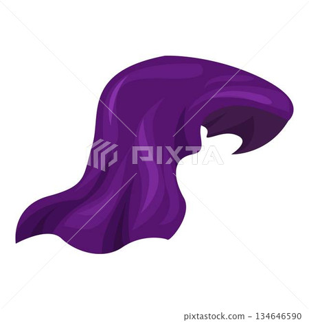 Flowing purple cloth waving in the wind Flowing purple cloth waving in the wind 134646590