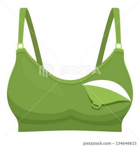 Green nursing bra for breastfeeding mothers providing comfort and support Green nursing bra for breastfeeding mothers providing comfort and support 134646615