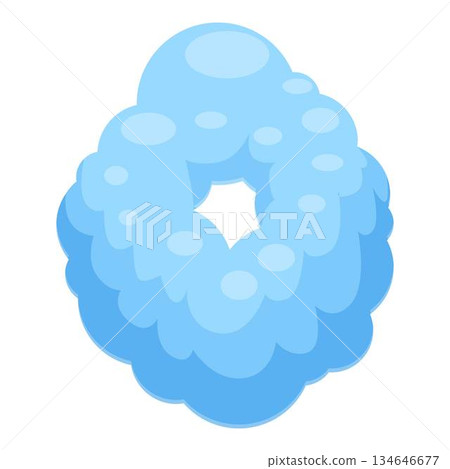 Blue cloud forming number zero in the sky Blue cloud forming number zero in the sky 134646677