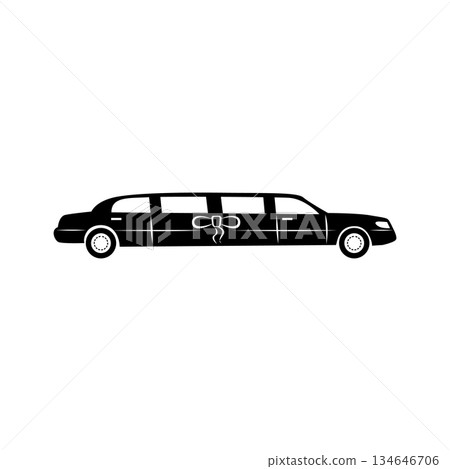 Limousine simple icon Limousine simple icon 134646706