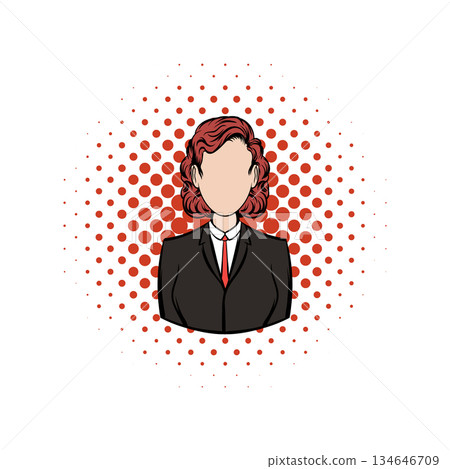 Business woman comics icon 134646709