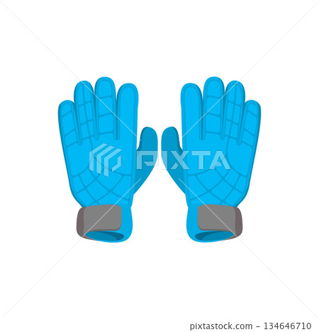 Gloves goalkeeper cartoon icon Gloves goalkeeper cartoon icon 134646710