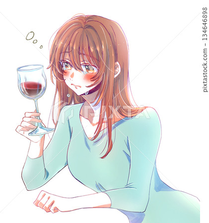 Crying Woman Wine 134646898