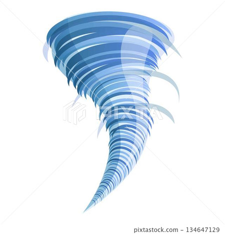 Cyclone tornado icon, cartoon style 134647129