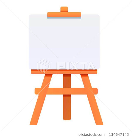 Gallery easel icon, cartoon style 134647143