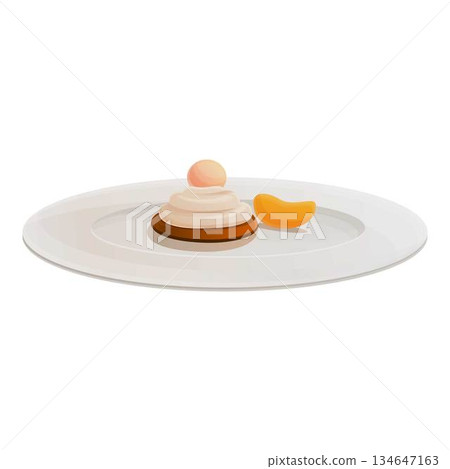 Dessert molecular cuisine icon, cartoon style 134647163
