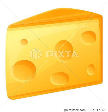 Farm eco cheese icon, cartoon style 134647165