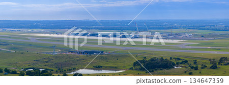 Aerial photograph of the Western Sydney Airport terminal Aerial photograph of the Western Sydney Airport terminal 134647359