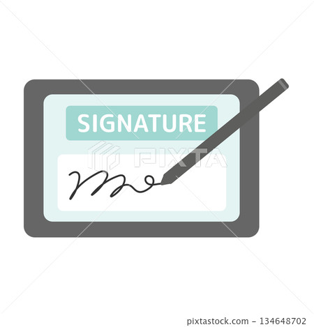 電子簽名平板電腦圖示 134648702