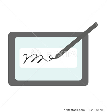 電子簽名平板電腦圖示 134648703