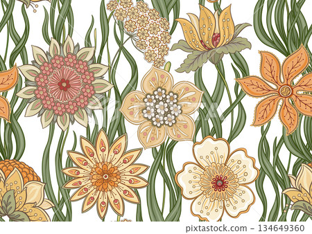 Ornate floral seamless pattern Ornate floral seamless pattern 134649360