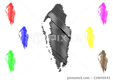 Buka island (Papua New Guinea, Pacific Ocean, Solomon Islands Archipelago, Melanesia) map vector illustration, scribble sketch Buka map Buka island (Papua New Guinea, Pacific Ocean, Solomon Islands Archipelago, Melanesia) map vector illustration, scribble sketch Buka map 134649543