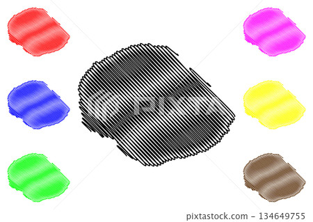 Marchena island (Republic of Ecuador, Pacific Ocean, Latin or South America, Galapagos Islands, Archipielago de Colon) map vector illustration, scribble sketch Isla Bindloe map Marchena island (Republic of Ecuador, Pacific Ocean, Latin or South America, Galapagos Islands, Archipielago de Colon) map vector illustration, scribble sketch Isla Bindloe map 134649755