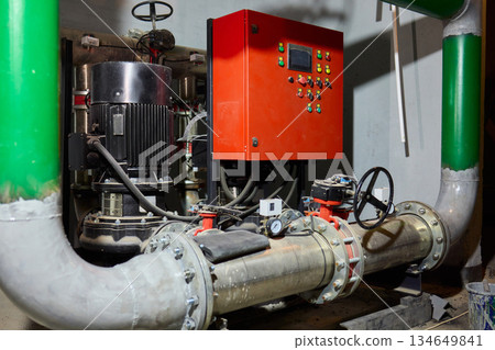 The Industrial Pumping System equipped with a Control Panel is essential for various applications The Industrial Pumping System equipped with a Control Panel is essential for various applications 134649841