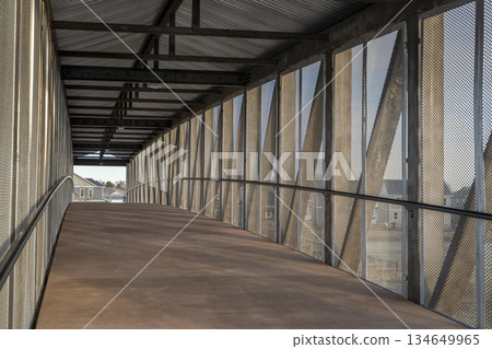 bike and pedestrian overpass across railroad tracks in Fort Collins Colorado - Siphon Pedestrian Overpass and Power Trail bike and pedestrian overpass across railroad tracks in Fort Collins Colorado - Siphon Pedestrian Overpass and Power Trail 134649965