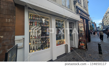 Belgian beer display Belgian beer display 134650117