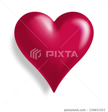 A simple heart on a white background 134651431