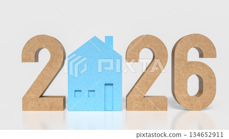 2026 Housing Market and Future Home Ownership Concept 3d render. 134652911
