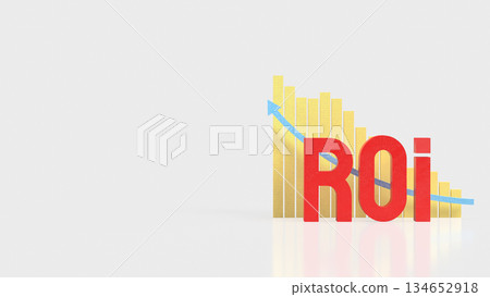 Return on Investment Growth and Performance Analysis Concept 3d render. 134652918