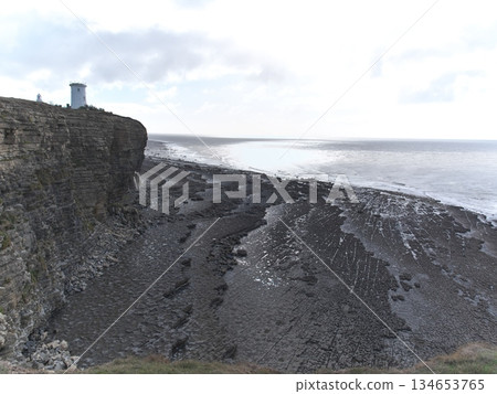 Nash Point Lighthouse in Wales 134653765