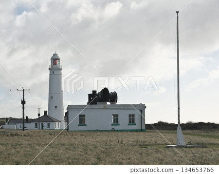 威爾斯的納許角燈塔 134653766