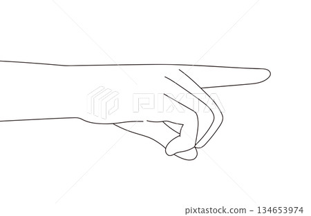 指向手插圖素材 指向手插圖素材 134653974