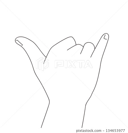 Hand gesture illustration material Hand gesture illustration material 134653977